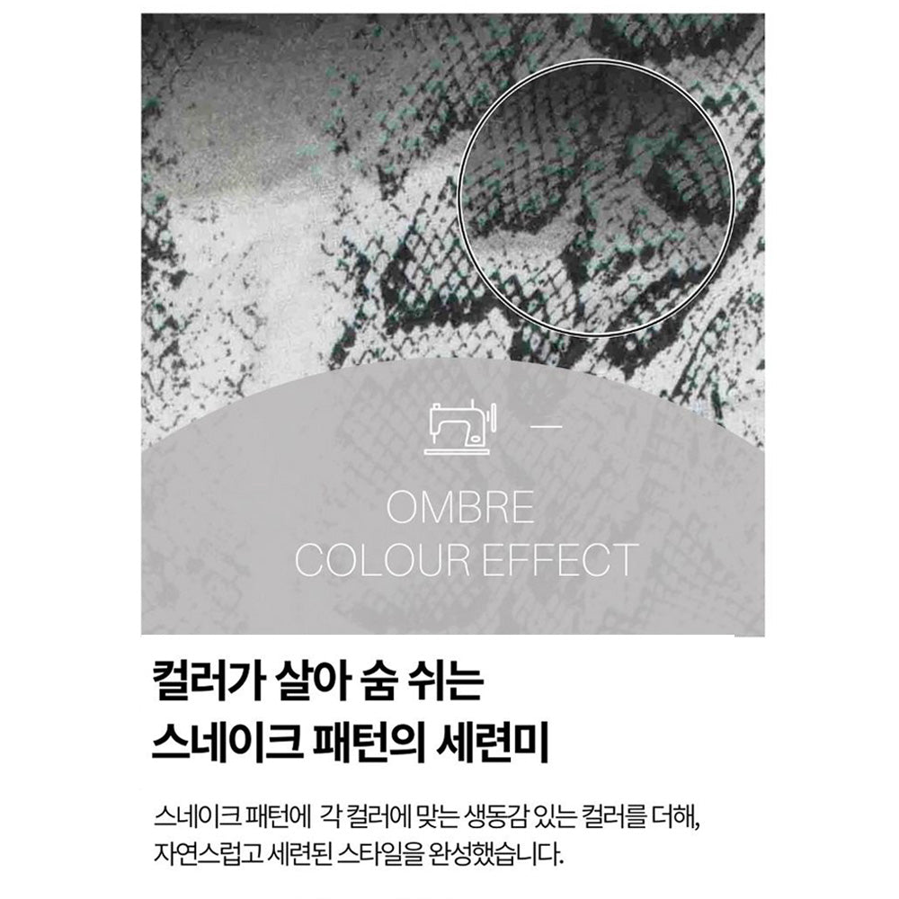 스네이크 패턴 소프트 롱 스카프